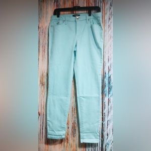 NWT! NINE West Gramercy Light Teal Blue Skinny Ankle Jeans Women’s Size 10.